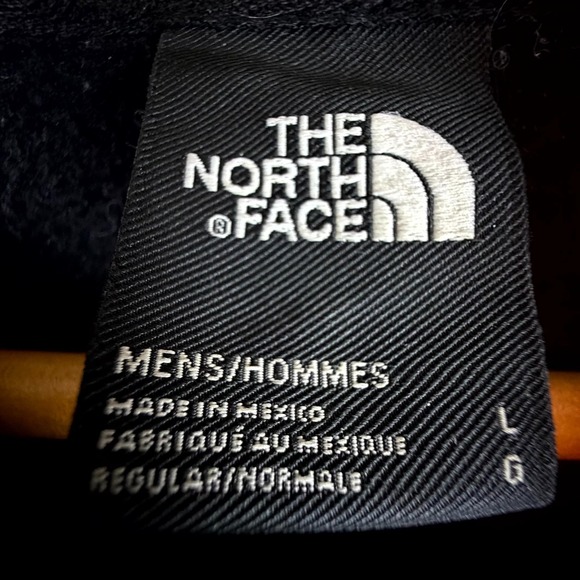 The North Face Hoodie Mens Large Black White Graphic Print Kangaroo Pockets - Picture 2 of 7